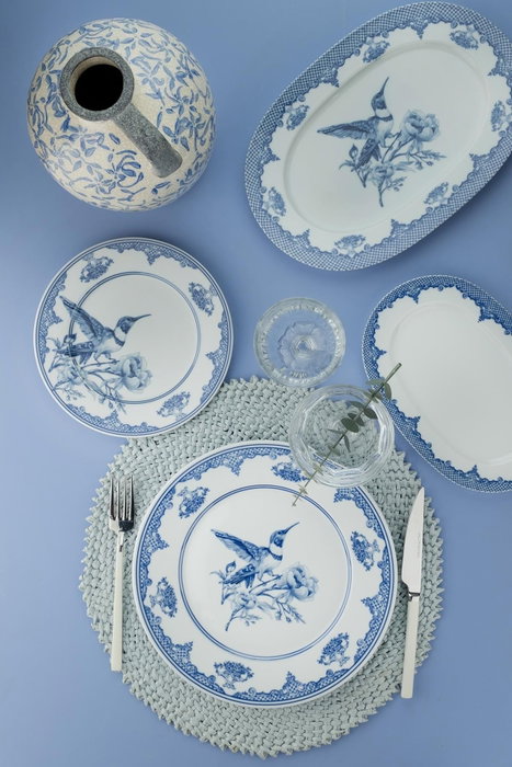 Hermia Vajilla de Porcelana 26 Piezas Azul y Blanco Hermia Vajilla de Porcelana 26 Piezas Azul y Blanco